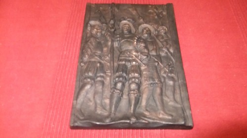Altes gusseisen relief - altes,