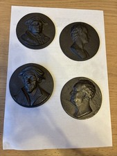 4 Eisenguss Plaketten  mit