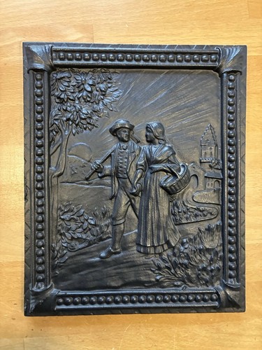 Altes gusseisen relief - altes,