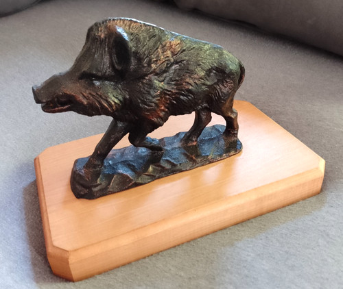 Skulptur keiler gusseisen auf - ,